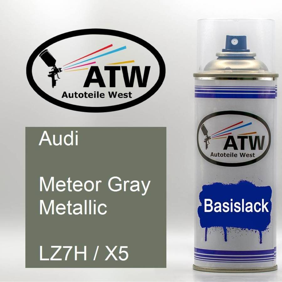Audi, Meteor Gray Metallic, LZ7H / X5: 400ml Sprühdose, von ATW Autoteile West.